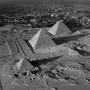 egypt. Three Pyramids of Giza with Cairo. copyright photographer Marilyn Bridges