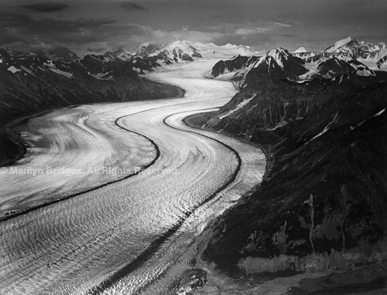 Kahiltna Glacier, Alaska, 1990. USA West. copyright photographer Marilyn Bridges
